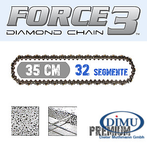 F3 Diamantkette 35 cm PREMIUM