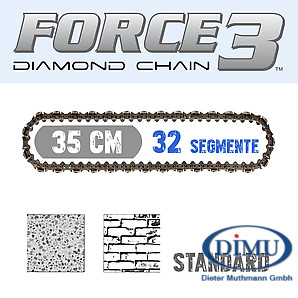 F3 Diamantkette 35 cm STANDARD