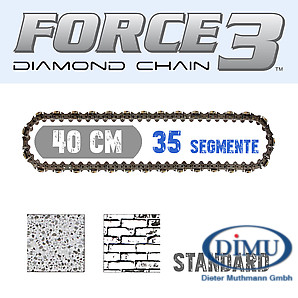 F3 Diamantkette 40 cm STANDARD