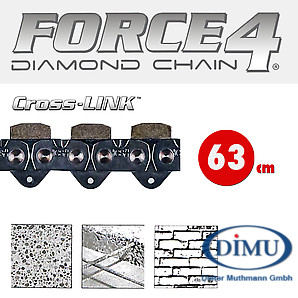 F4 Diamantkette 63cm CROSSLINK